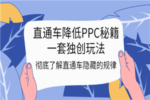直通车降低PPC秘籍，一套独创玩法：彻底了解直通车隐藏的规律
