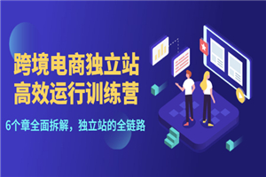 跨境电商独立站高效运行训练营，6个章节全面拆解，独立站的全链路