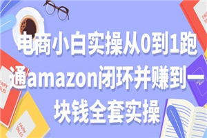 电商小白实操从0到1跑通AMAZON闭环并赚到一块钱全套实操