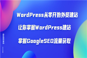 WordPress从零开始外贸建站：让你掌握WordPress建站 掌握GoogleSEO流量获取