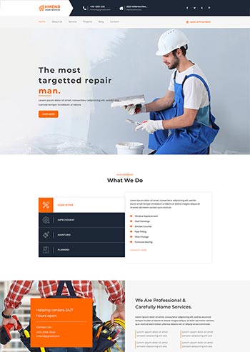 家庭维护维修服务公司网站模板