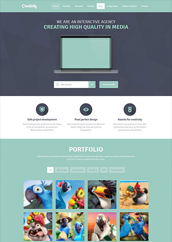 响应式媒体创意设计公司网站模板