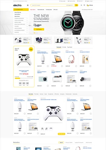 简洁明亮的综合型电子商城模板下载