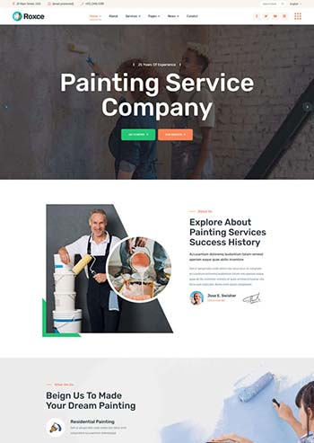 涂料油漆厂家网站响应式模板