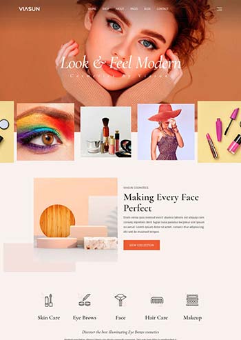 品牌化妆品商店官网html模板