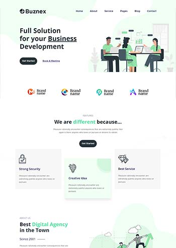 通用的公司业务展示响应式模板