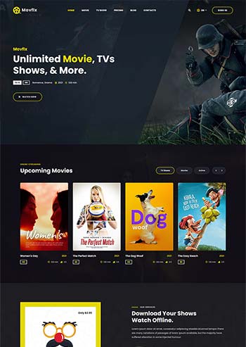 在线影院视频资源平台HTML5模板