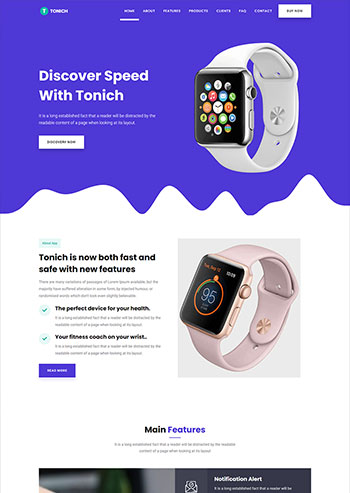 app应用单页落地页 app产品介绍着陆页静态html模板