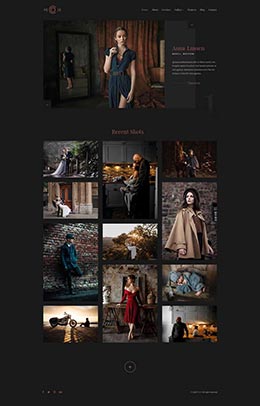 精美摄影作品集网站html静态模板