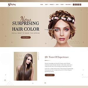 理发店艺术发廊电商网站Bootstrap模板